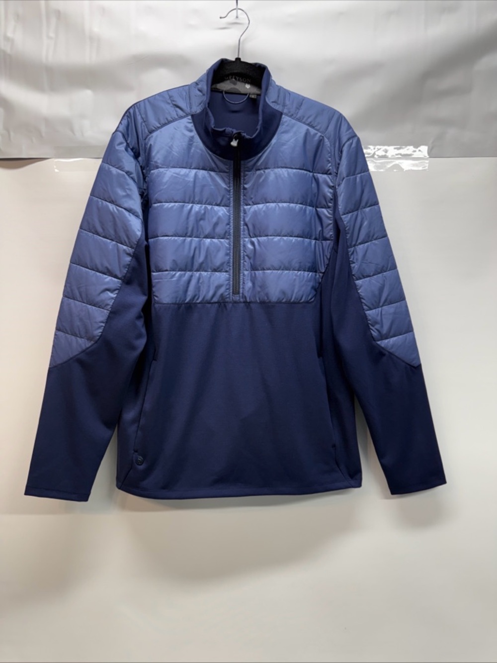 Greyson Men’s Gratiot Hybrid 1/4 Zip Pullover Jacket Maltese Blue Sz‎ XL